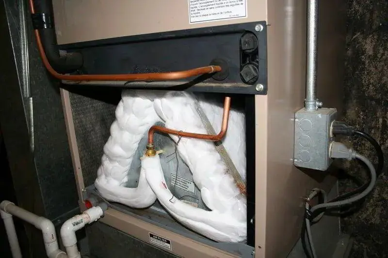 Frozen evaporator coils