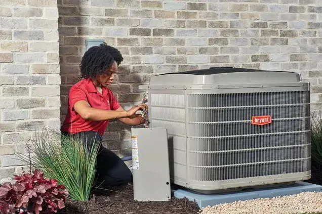 outside condenser unit