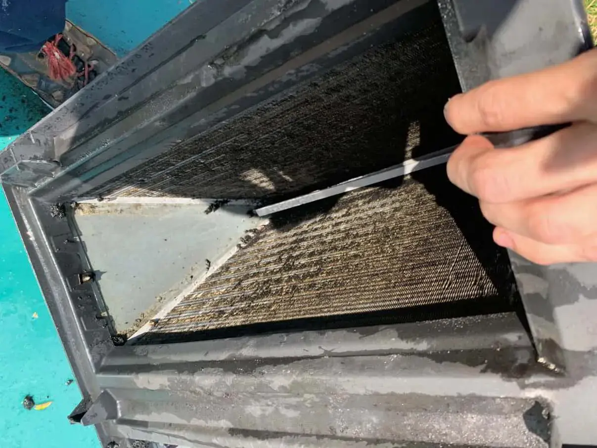 blocked evaporator coil in AC