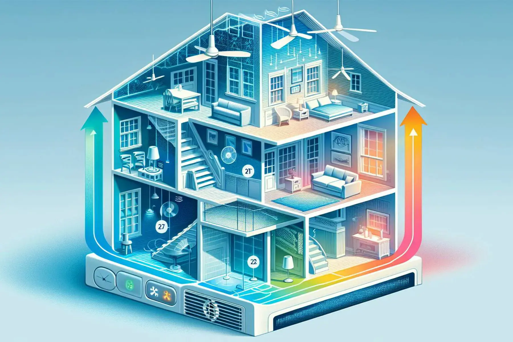 Illustration of optimizing upstairs cooling