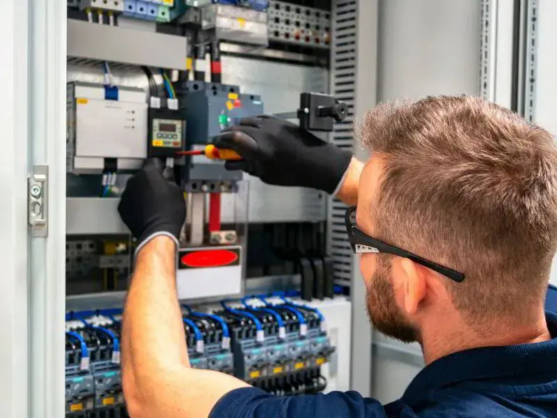 Checking wire in an electrical panel