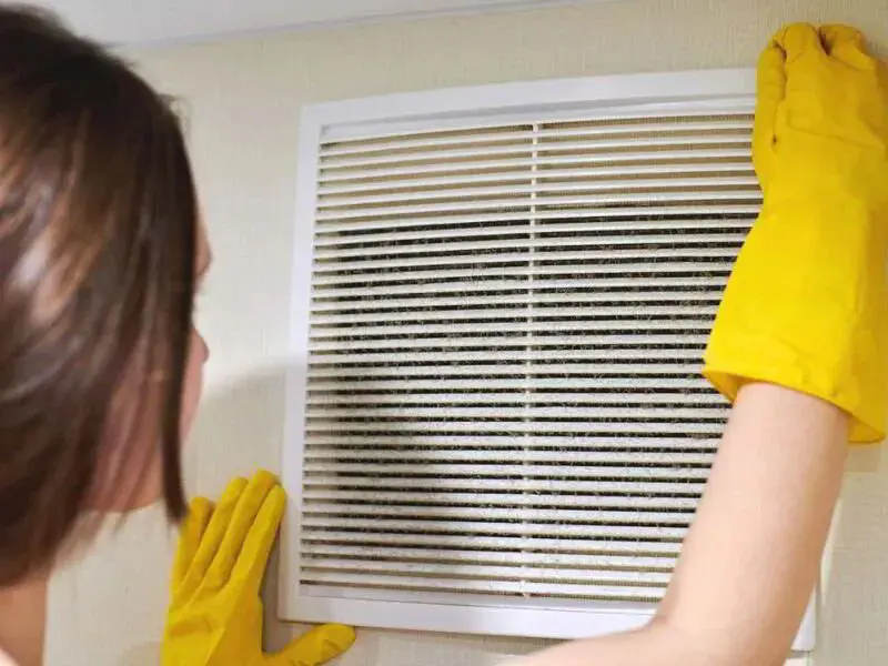 dusty ac vent